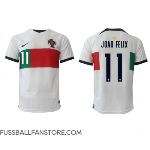 Portugal Joao Felix #11 Replik Auswärtstrikot WM 2022 Kurzarm